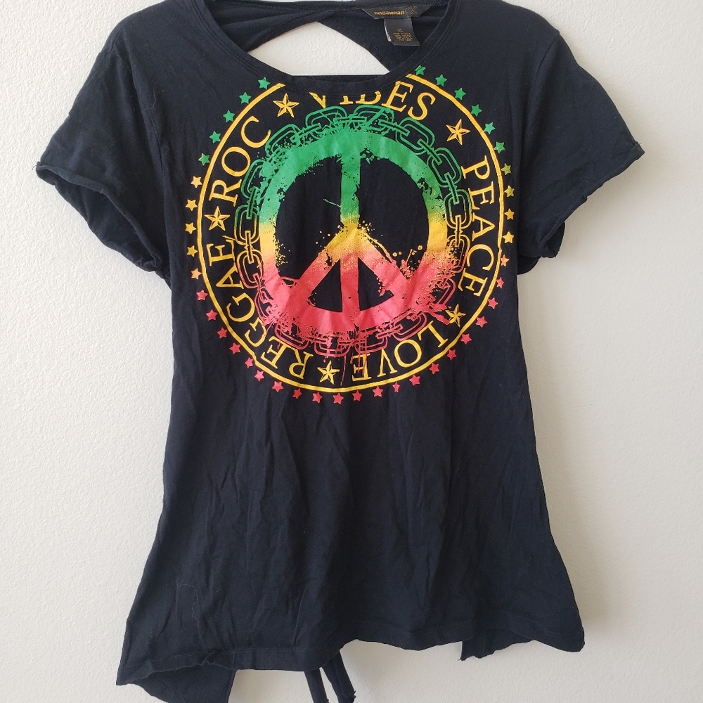 Open Back Y2K Reggae Rocawear Shirt - Picture 1 of 6